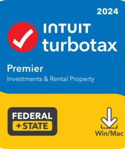 TurboTax – Premier 2024 Fed + E-file & State – Mac OS, Windows [Digital]