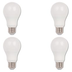 Pack of (4) 9.5 Watt A19 Medium (E26) LED Bulbs