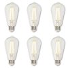 Pack of (6) - 4.5-Watt (40 Watt Equivalent) Clear ST20 Dimmable Filament LED Light Bulb, Medium Base