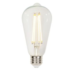 Pack of (6) 6.5 Watt Vintage Edison Dimmable ST20 Medium (E26) LED Bulbs- 810 Lumens, 3000K, and 80CRI